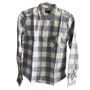 UNTUCKit Size 4 Shirt Volnay Blue White Button Up Long sleeve S Small